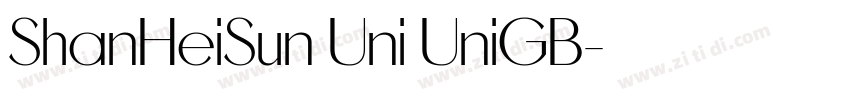 ShanHeiSun Uni UniGB字体转换